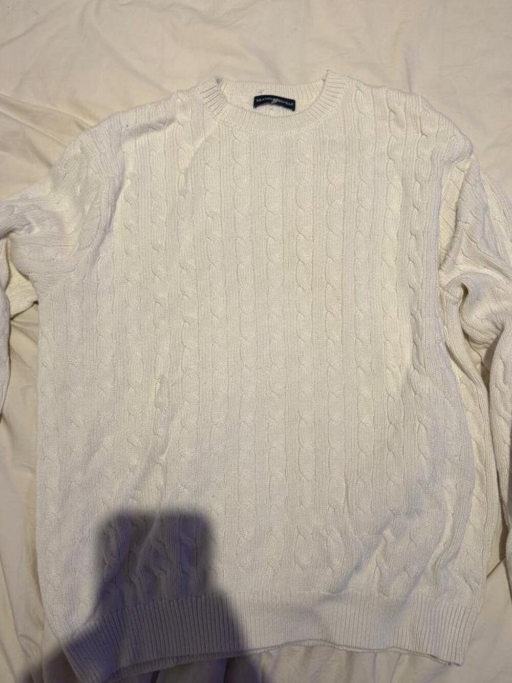 Brandy Melville White Cable Knit Sweater